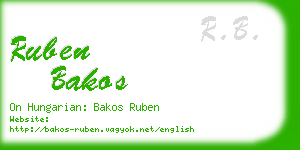 ruben bakos business card